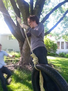 There was also a tire swing.