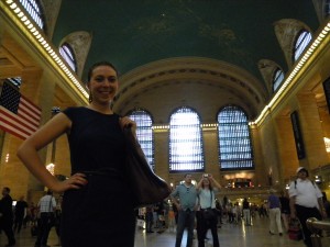 Greta at Grand Central Station.